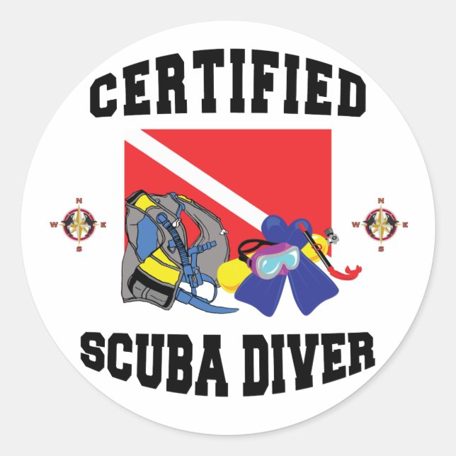 Adesivo Driver SCUBA certificado (Frente)