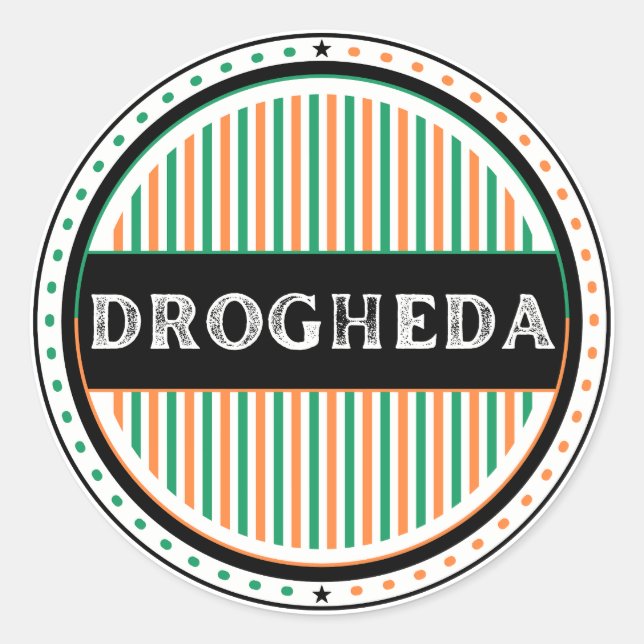 Adesivo Drogheda City Pride Emblem – Irish Identity (Frente)