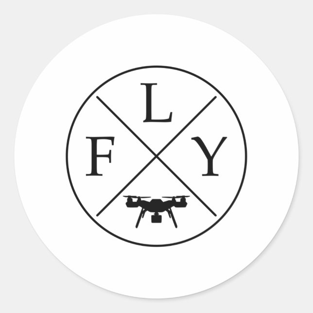 Adesivo Drone do logotipo FLY (Frente)