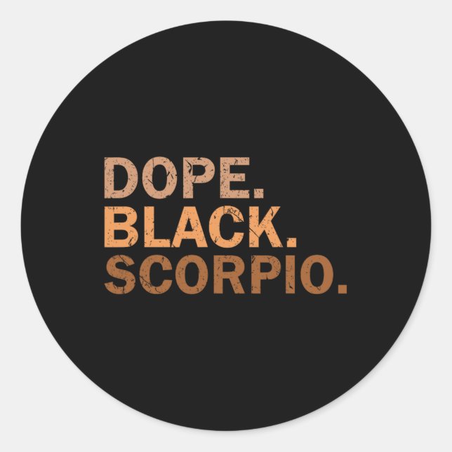 Adesivo Drug Black Scorpio Melanin African Zodiac Scorpio  (Frente)