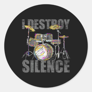 Adesivo Drummer I Destrui Tambores Silenciosos
