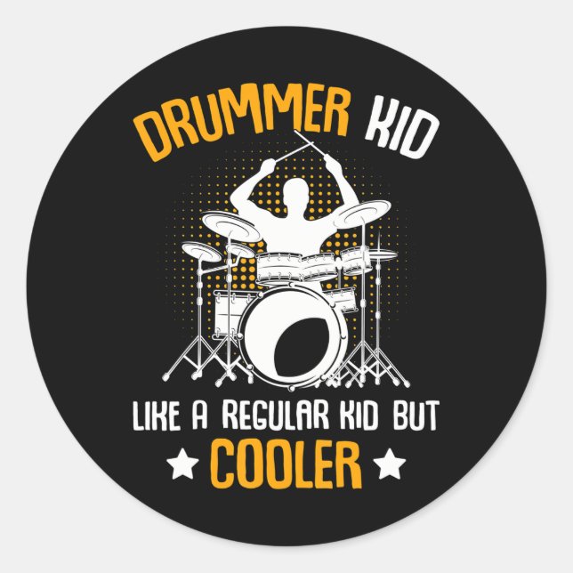 Adesivo Drummer Kid Drumming Percussionista Drumpers Kids (Frente)