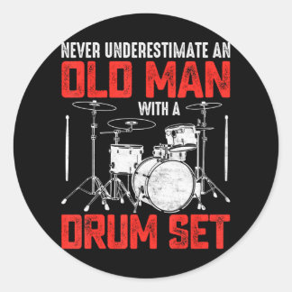Adesivo Drummer Nunca Subestime Um Velho Com Um