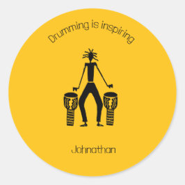 Adesivo Drummer Silhuette Magical Inspiracional