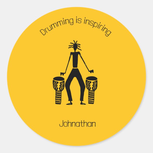 Adesivo Drummer Silhuette Magical Inspiracional (Frente)