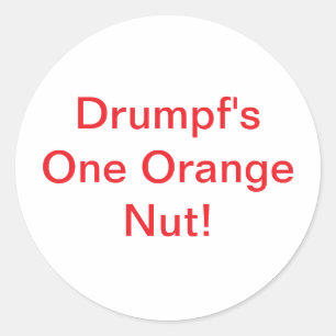 Adesivo Drumpf's One Orange Nut Hankamer Artjunkhaus Comic