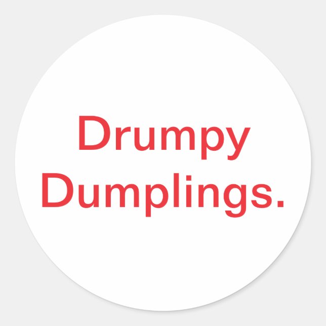 Adesivo Drumpy Dumplings. Jeff Hankamer Artjunkhaus Comic (Frente)