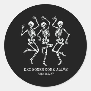 Adesivo Dry Bone Vem Vivo Esqueleto Engraçado Dançando Hal