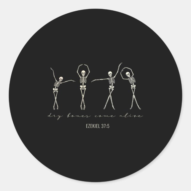 Adesivo Dry Bones Come Alive _ Ezekiel 37_5 Christian Skel (Frente)