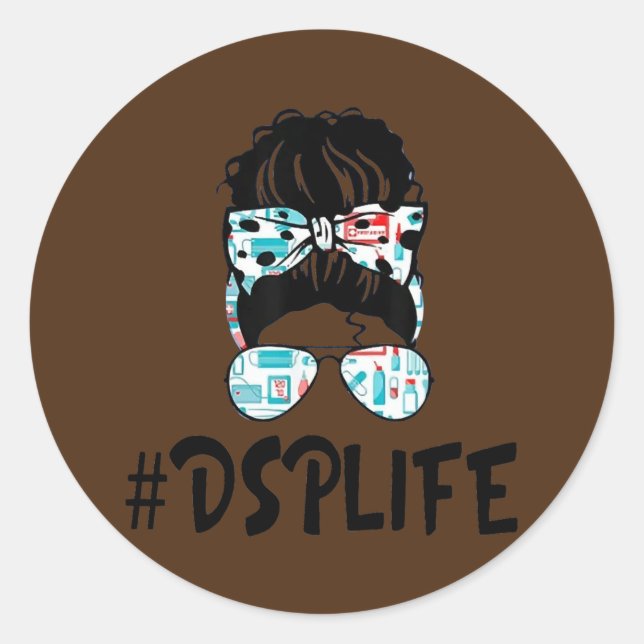 Adesivo DSP Life Essential Stethoscope Messy Bun Girl (Frente)