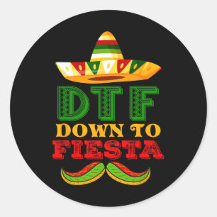 Adesivo Dtf Abaixo Para Fiesta Camisa Engraçada Cinco De M