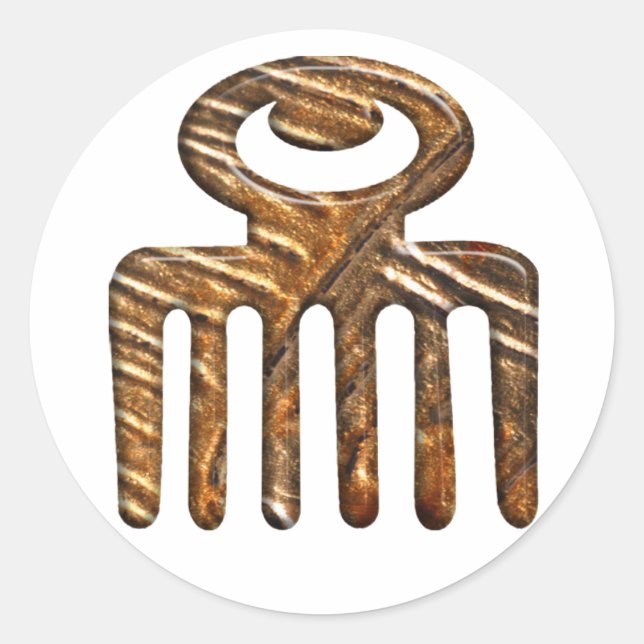 Adesivo Duafe. Símbolo africano Adinkra de beleza (Frente)