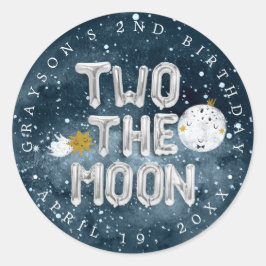 Adesivo Duas da Lua | Favor da Parte segundo aniversário