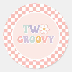 Adesivo Duas Daisy Xadrez Rosa Groovy