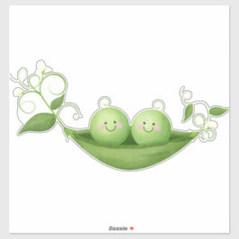 Adesivo Duas ervilhas num pote