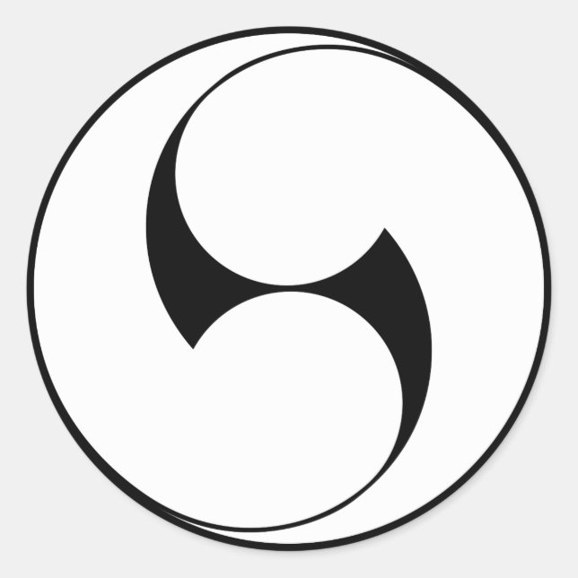 Adesivo Duas espirais no sentido contrário ao dos ponteiro (Frente)