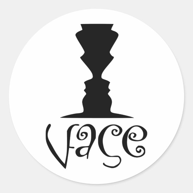 Adesivo Duas faces ou ilusão óptica vase (Frente)