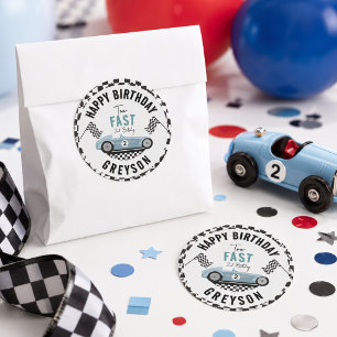 Adesivo Duas Festas de segundo aniversário Rápido de Carro