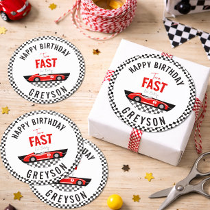 Adesivo Duas Festas de segundo aniversário Rápido de Carro