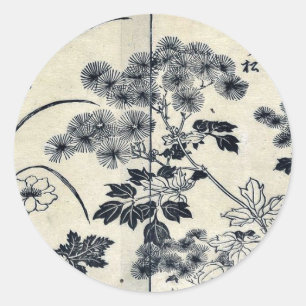 Adesivo Duas flores da agulha dos pinhos por Tachibana,
