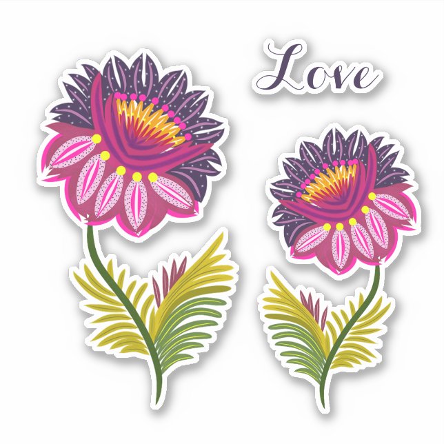 Adesivo Duas flores isoladas (Frente)