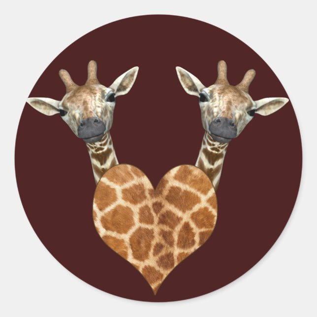 Adesivo Duas girafas adoráveis (Frente)