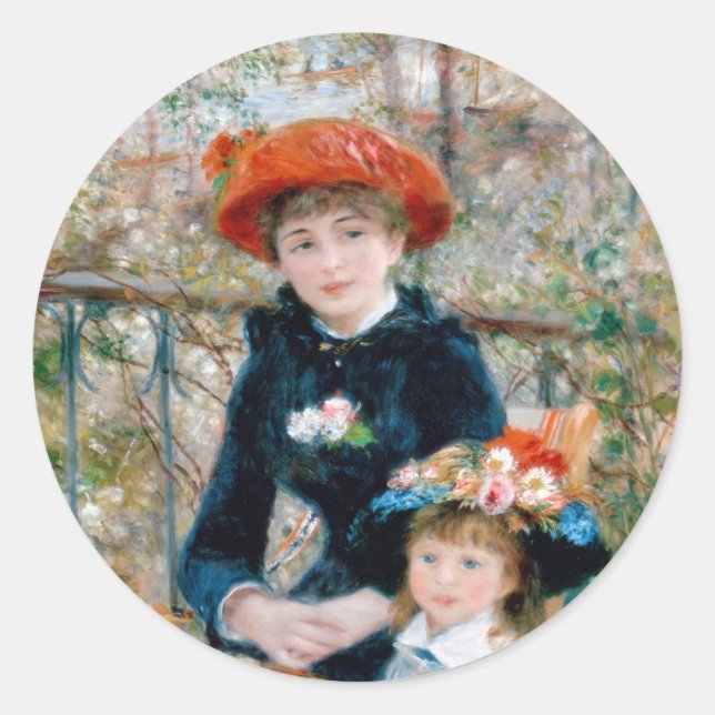 Adesivo Duas Irmãs em Terrace por Renoir. Impressão de art (Frente)