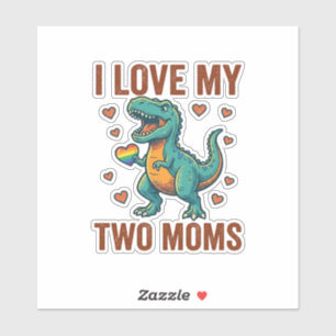 Adesivo Duas Mães Orgulho Camisa Vector T-Shirt Design de 