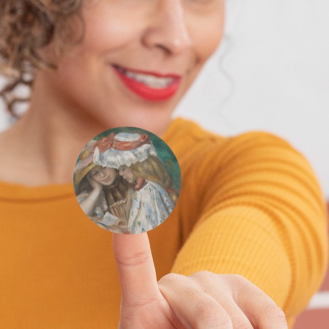 Adesivo Duas Meninas Lendo, Auguste Renoir Art (Criador carregado)