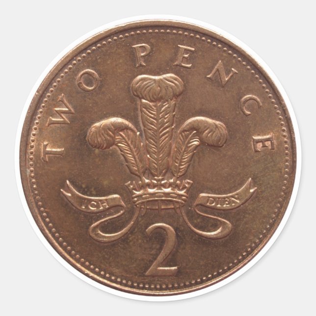 Adesivo Duas moedas de cerca (Frente)
