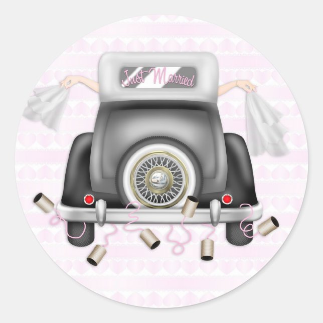 Adesivo Duas noivas, Casamento Lésbico (Frente)