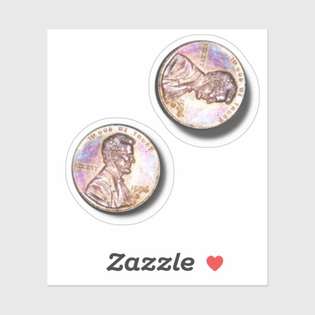 Adesivo Duas Pennies de Centavos (Folha)