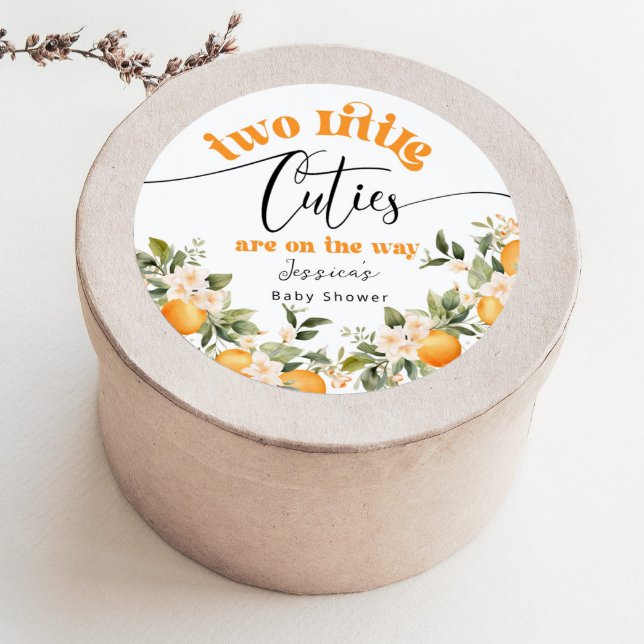 Adesivo Duas pequenas cuecas de laranjas chá de fraldas (Criador carregado)