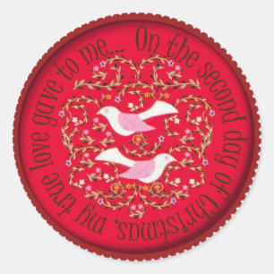 Adesivo Duas pombas da tartaruga