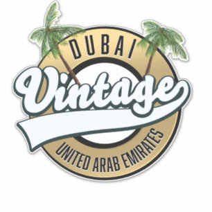 Adesivo Dubai Vintage Emirados Árabes Unidos 