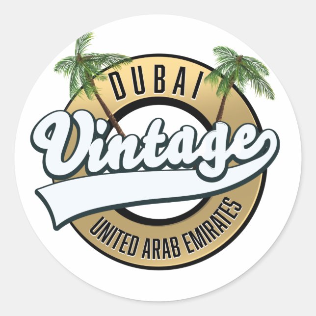 Adesivo Dubai Vintage Estados Unidos da América (Frente)