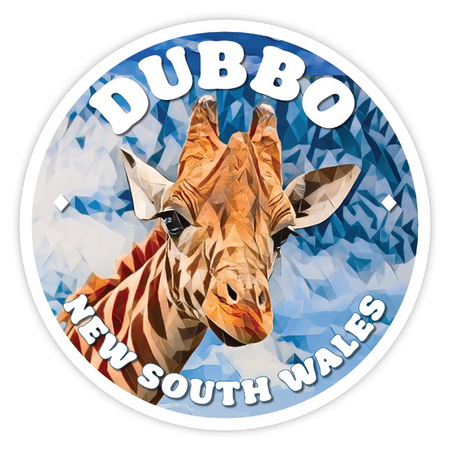 Adesivo Dubbo, New South Wales Sticker (Dubbo New South Wales round sticker)
