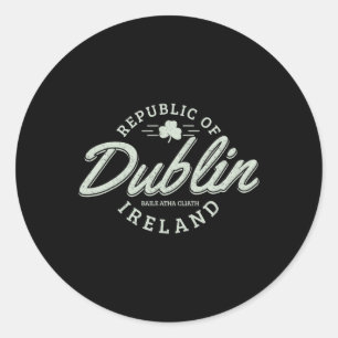 Adesivo Dublin Ireland Clover Leaf Irish Ruas. Dia dos Pat