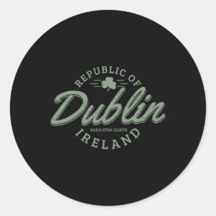 Adesivo Dublin Ireland Clover Leaf Irish Ruas. Dia dos Pat