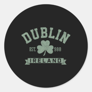 Adesivo Dublin Ireland Clover Leaf Irish Ruas. Dia dos Pat