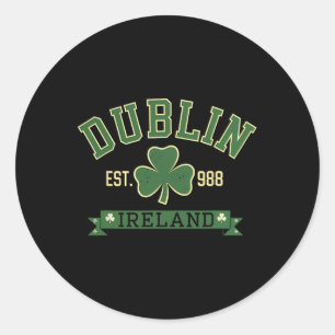 Adesivo Dublin Irlanda Clover Leaf Shamrock St Patricks Da