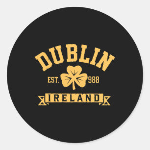 Adesivo Dublin Irlanda Folha de Trevo Est 988 St Pat