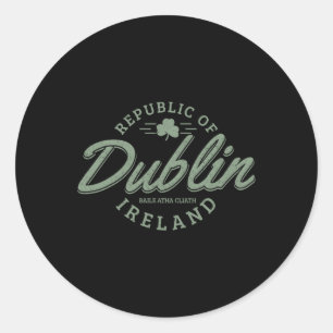 Adesivo Dublin Irlanda Folha de Trevo Irlandesa Dia de São
