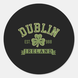 Adesivo Dublin Irlanda Folha de Trevo Shamrock Celta Est 9