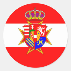 Adesivo Ducado grande da bandeira branca vermelha de