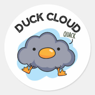 Adesivo Duck Cloud Funny Weather Pun