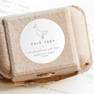Adesivo Duck Egg Carton Label Personalize for Farm, Coop