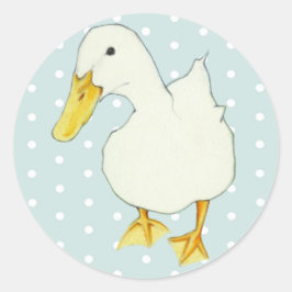Adesivo Duck Kiss pontos Round Sticker