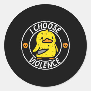 Adesivo Duck Knife Eu Escolho Uma Piada Engraçada Humor Ga