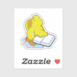 Adesivo Duck with Book<br><div class="desc">This design is the perfect gift for a birthday,  Christmas and other celebrations. It is suitable for women,  men and kids.</div>